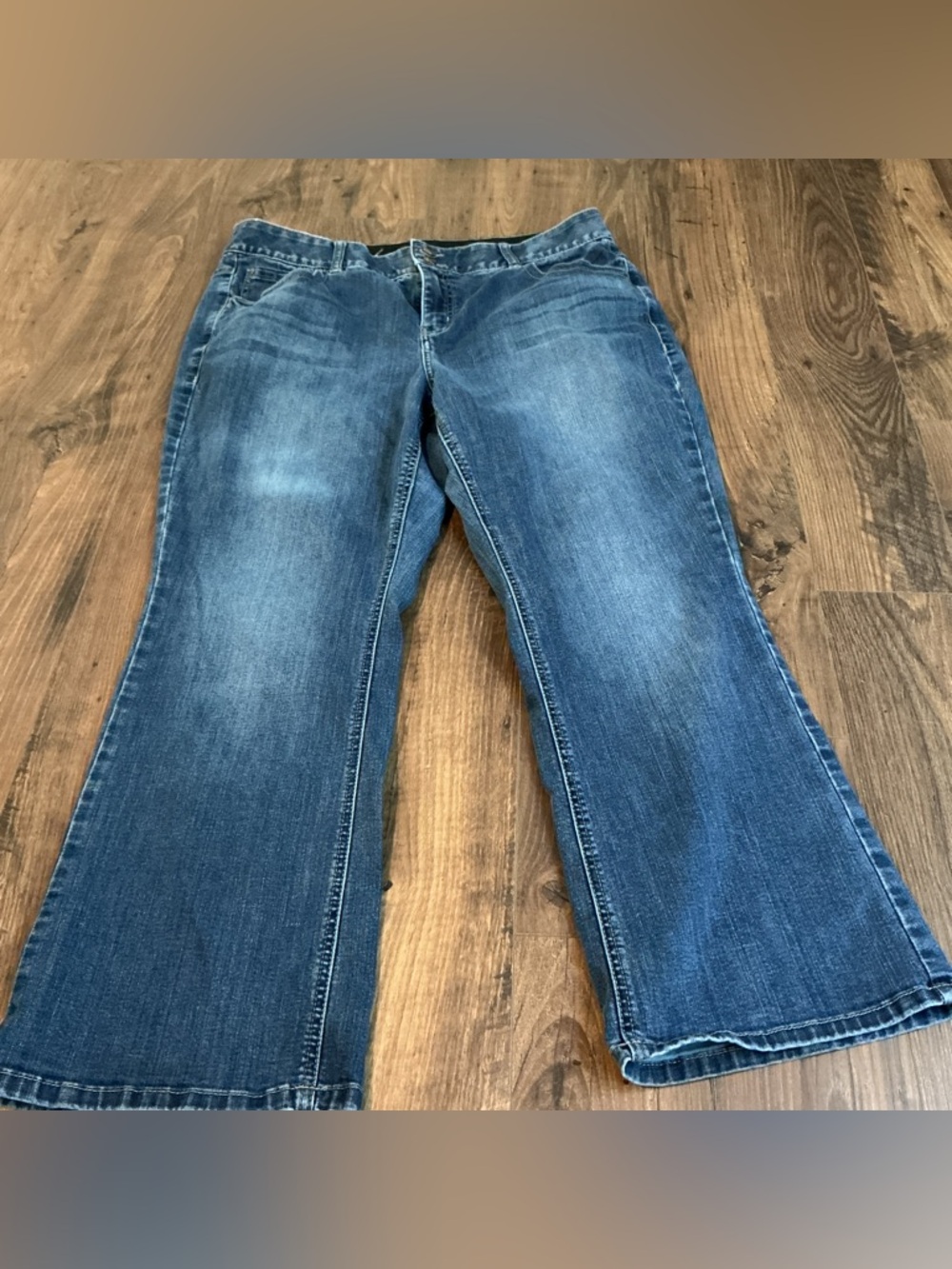 Lane Bryant Bootcut Jeans Womens 16 Short Medium Wash Stretch Denim Classic Fit